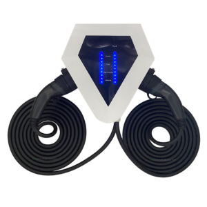 Dual EV Charging Station - 2×32 Amp Cables - 2×7.4 kW